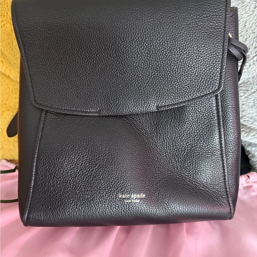 Kate Spade Black Textured Mini Backpack purse